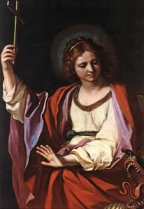 Guercino (1591 - 1666): Margaréta bojuje s krížom proti drakovi, Bazilika S. Pietro in Vincoli v Ríme