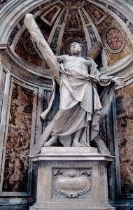 Sv. Ondrej, apoštol, socha v chráme sv. Petra v Ríme