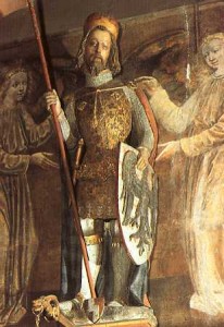 Peter Parler (1330-1399): Sv. Václav, socha v kaplnke sv. Václava v chráme sv. Víta v Prahe
