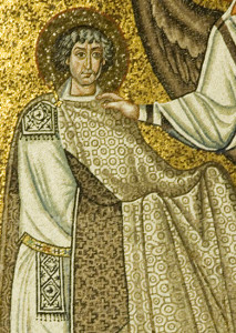 Sv. Vitalis - mozaika v bazilike v Ravenne