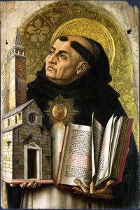 Carlo Crivelli: Tomáš Akvinský (15. stor.)