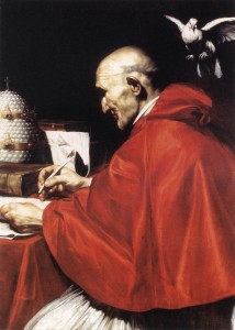 Carlo Saraceni: Sv. Gregor Veľký, okolo 1610. Národná galéria antického umenia v Ríme.