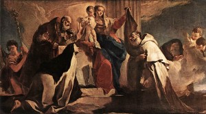 Giovanni Battista Tiepolo: Panna Mária Karmelská, 1730, galéria di Brera, Miláno