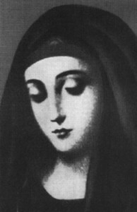 Portrét sv. Márie Anny, namaľovaný jej duchovným vodcom