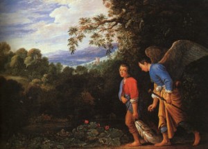 Archanjel Rafael sprevádza Tobiáša